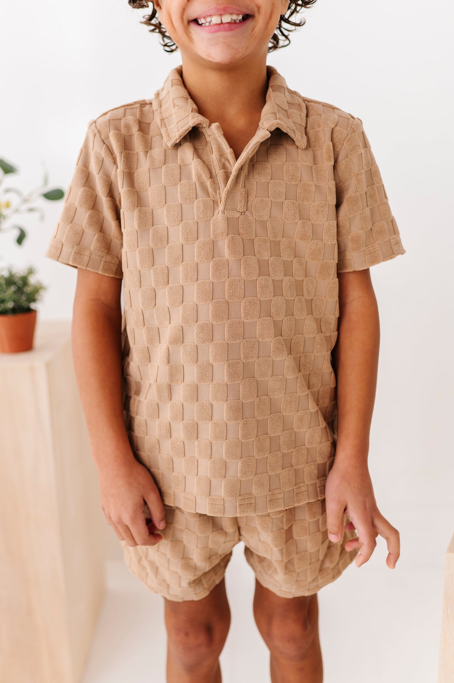 Sand Check Terry | Boys Set