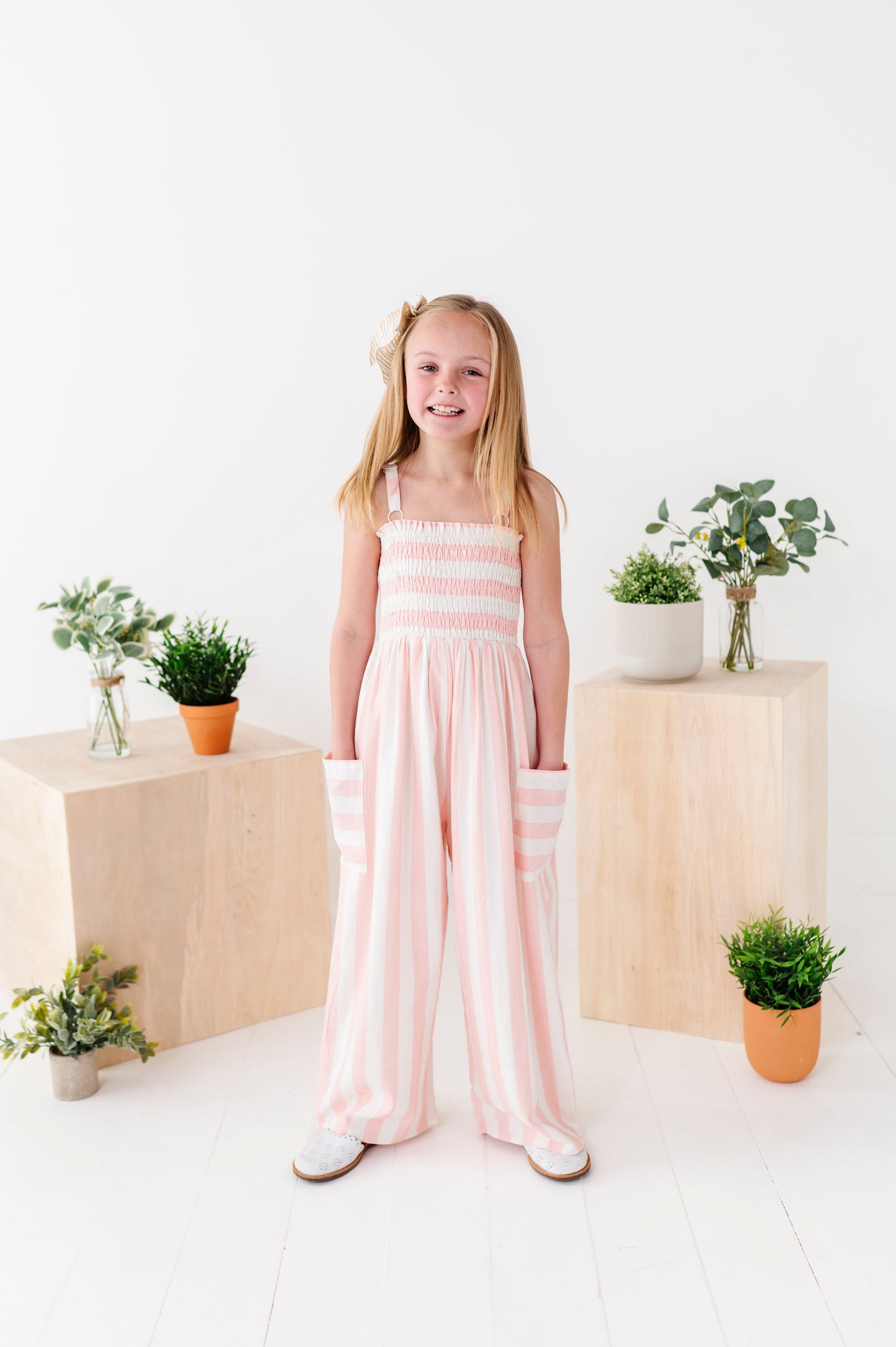 Pink Coastal | Stripe Romper
