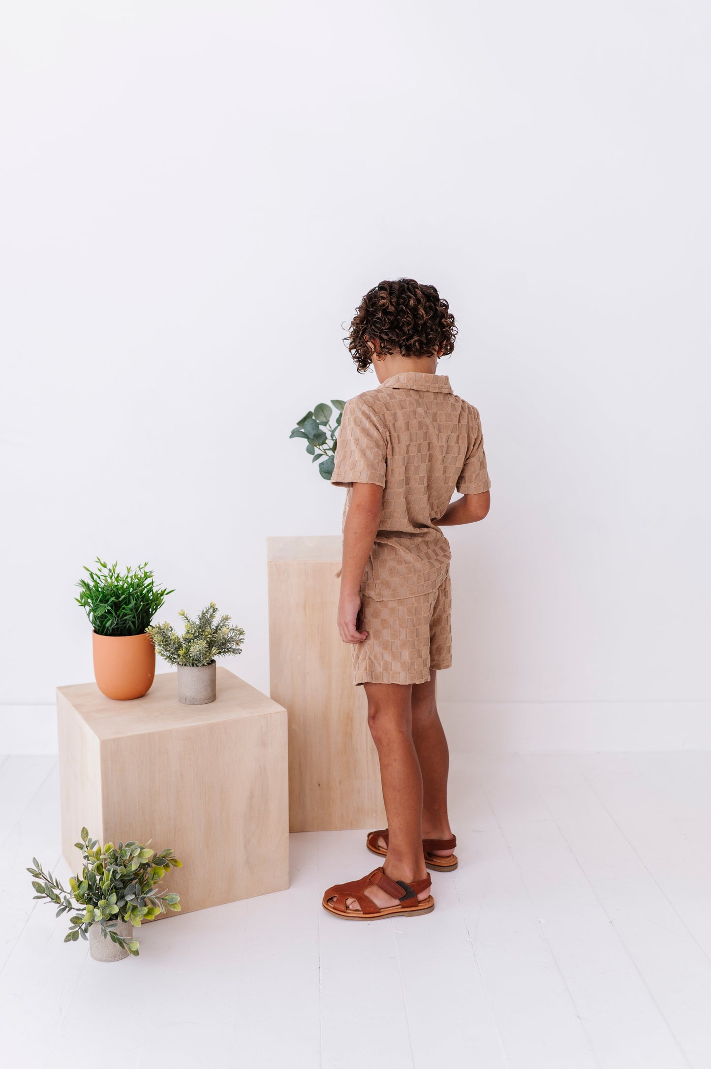 Sand Check Terry | Boys Set