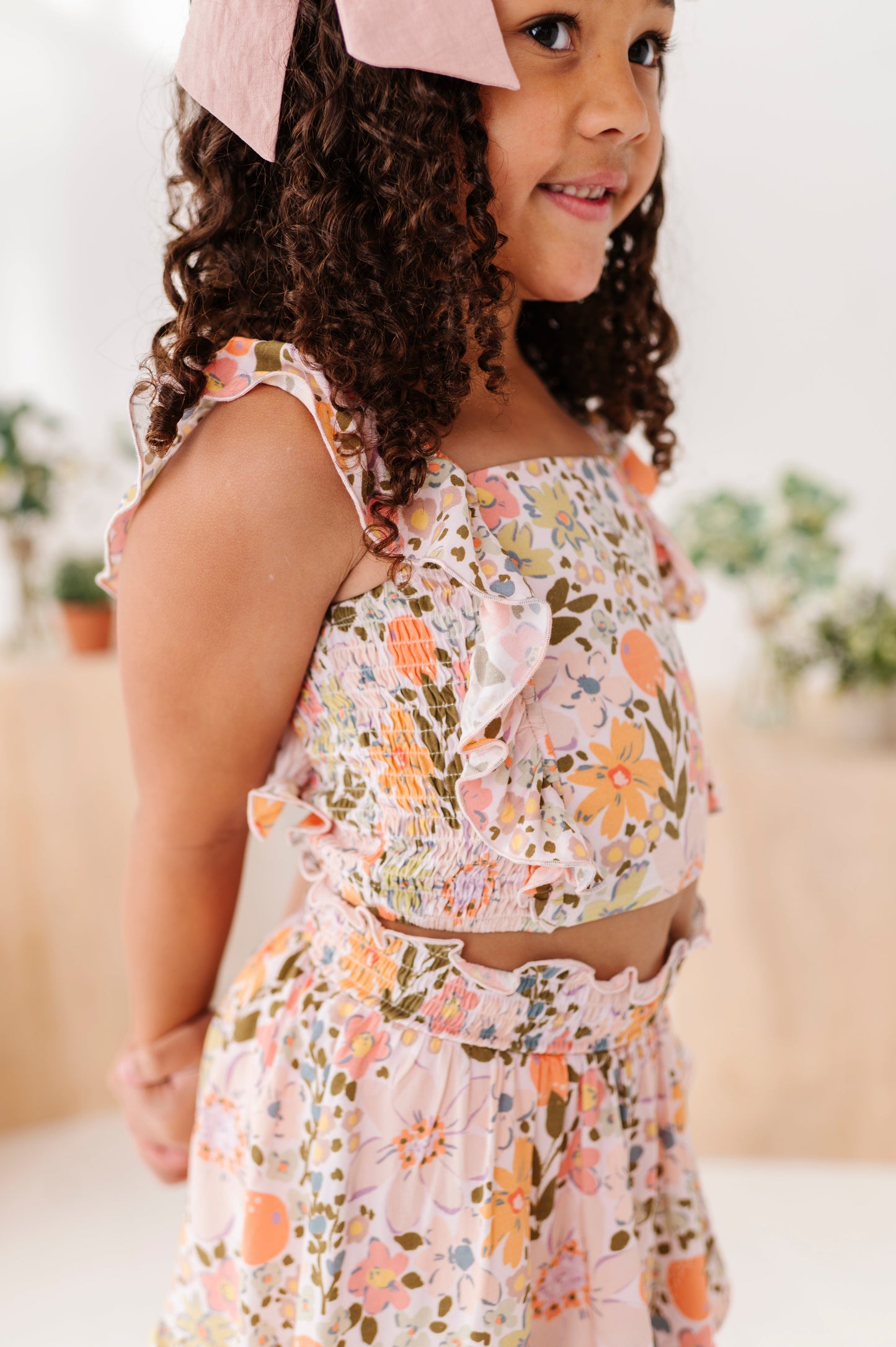 Vintage Blooms | Ruffle Tank + Skort Set