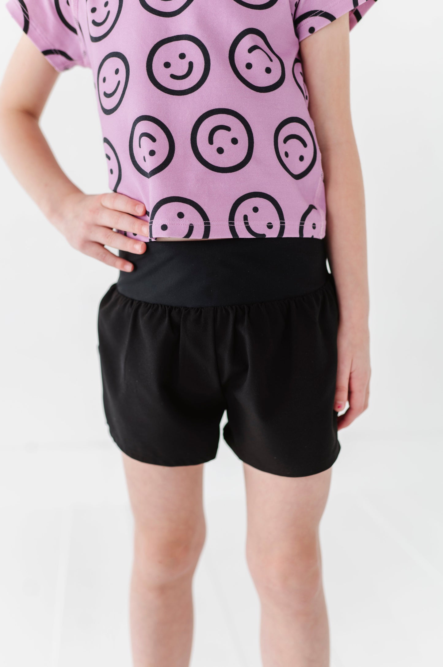 Black | Ruffle Bum Runner Shorts
