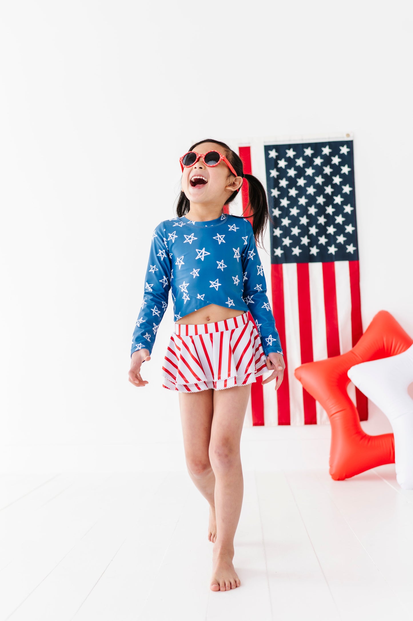 Stars + Stripes | Skirted Rashguard TWO-PIECE