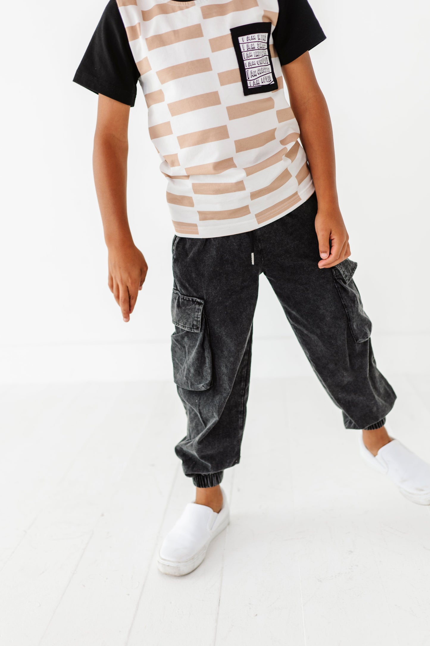 Vintage Black Cargo Joggers