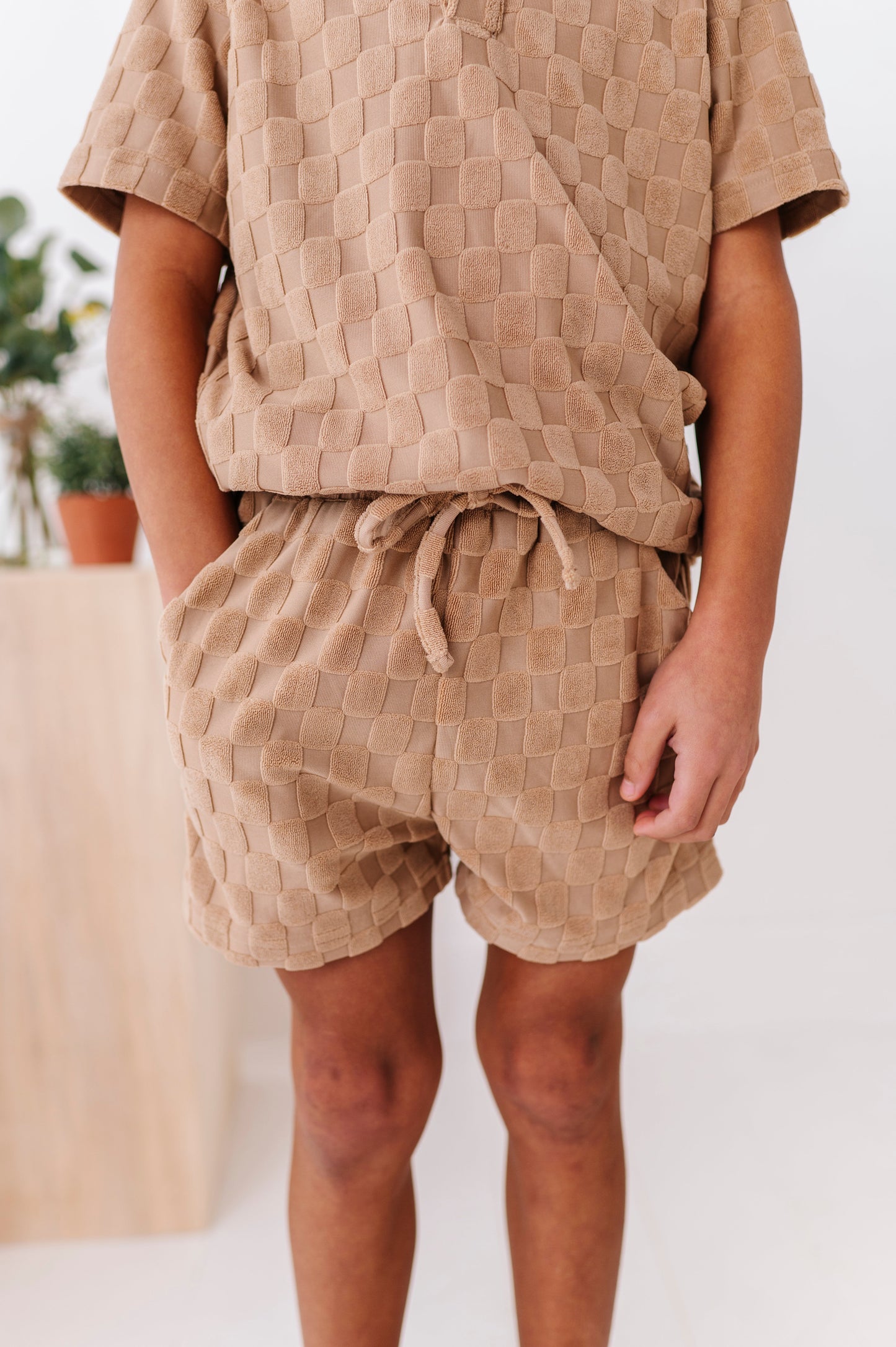 Sand Check Terry | Boys Set