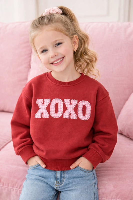 XOXO Hearts Crewneck Sweatshirt or Sweatshirt Romper