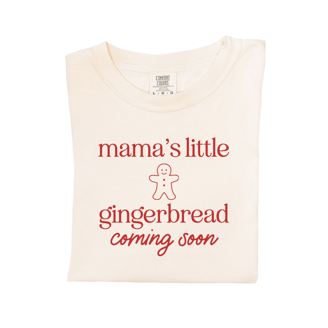 Mama's Little Gingerbread Coming Soon Maternity Tee