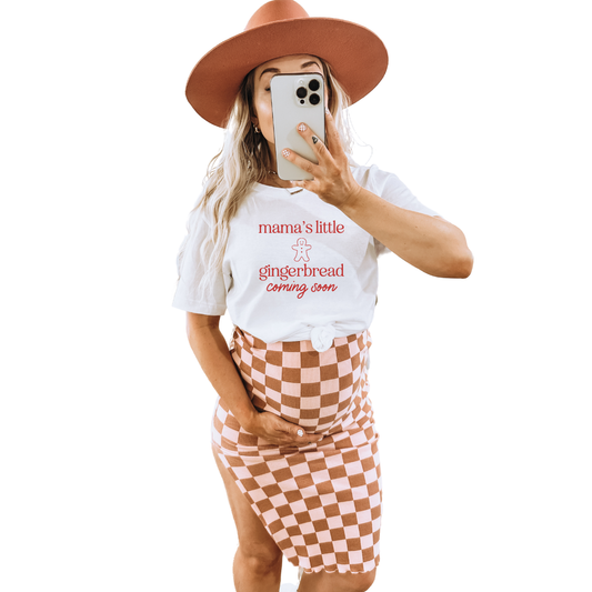 Mama's Little Gingerbread Coming Soon Maternity Tee