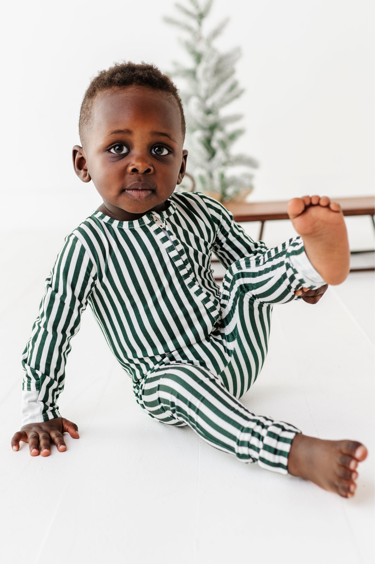 Green Stripes | ZIP ROMPER