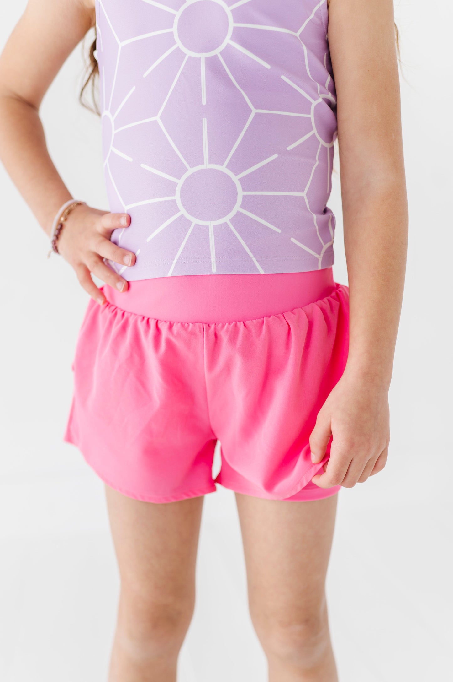 Berry Pink | Ruffle Bum Runner Shorts