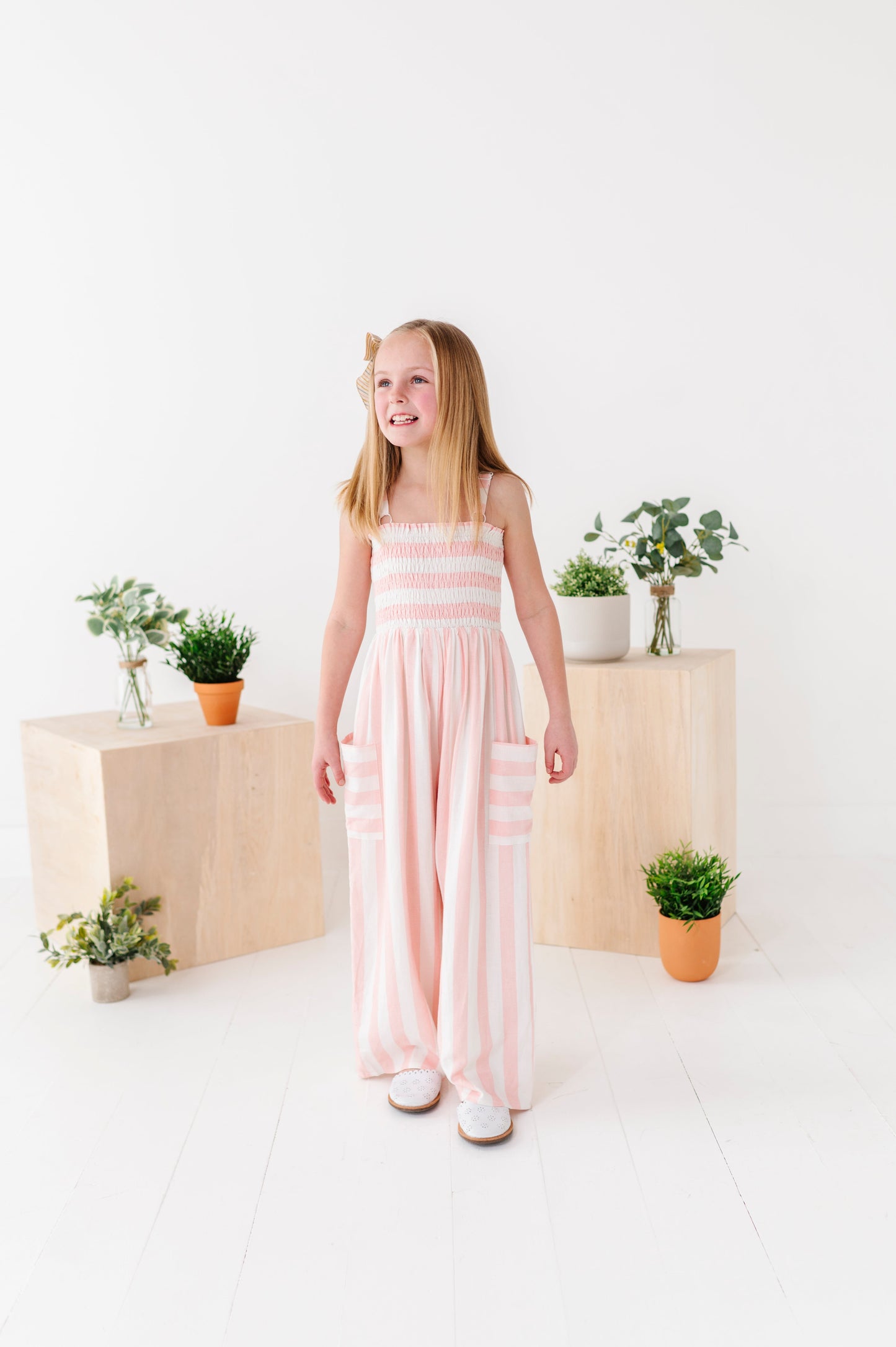 Pink Coastal | Stripe Romper