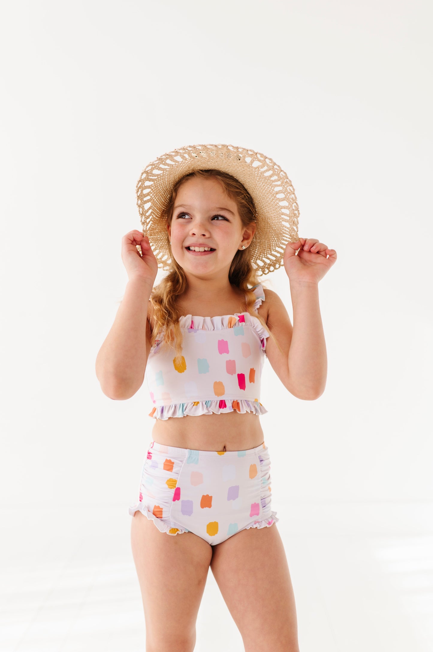 Painted Dotty: Ruffle Bandeau TWO-PIECE