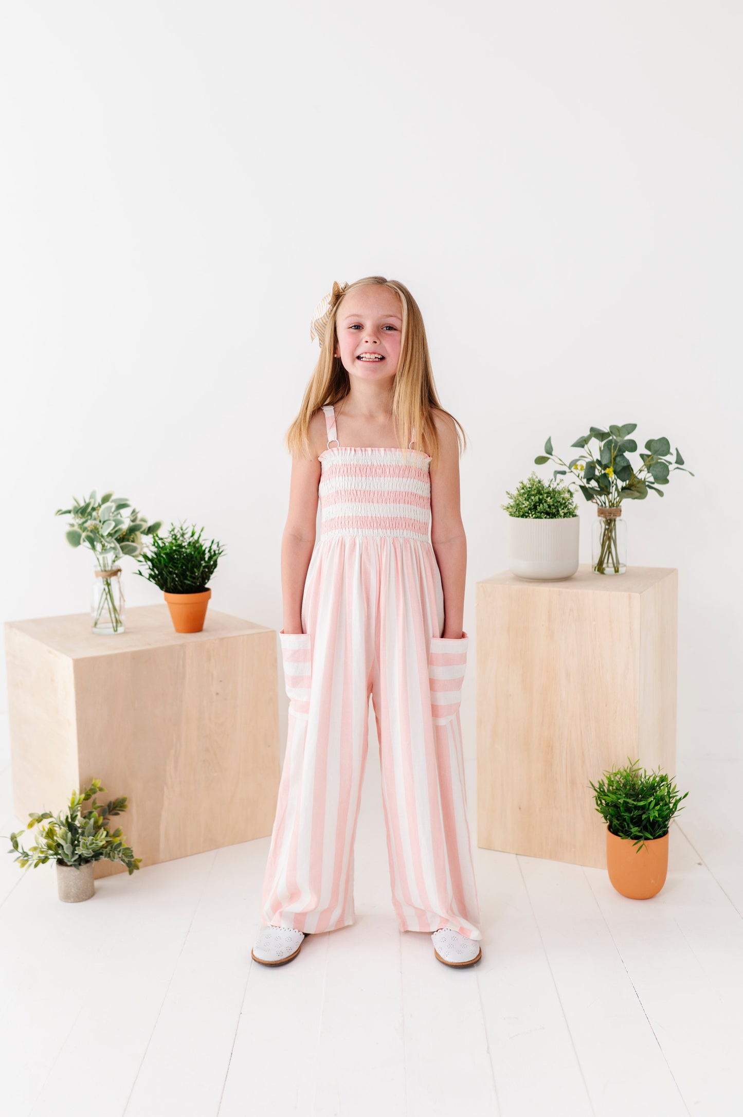 Pink Coastal | Stripe Romper