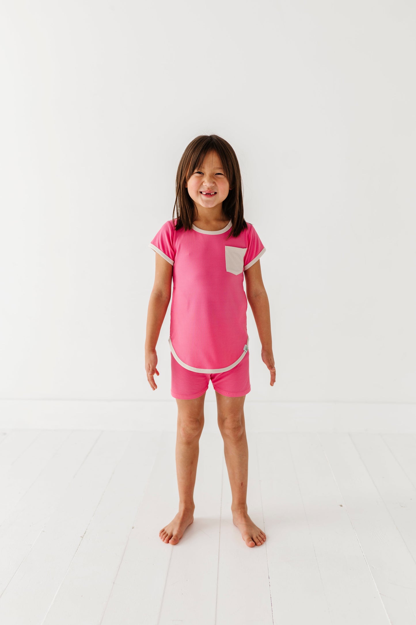 ROSEY | T-Shirt Dress + Shorts RIB SET