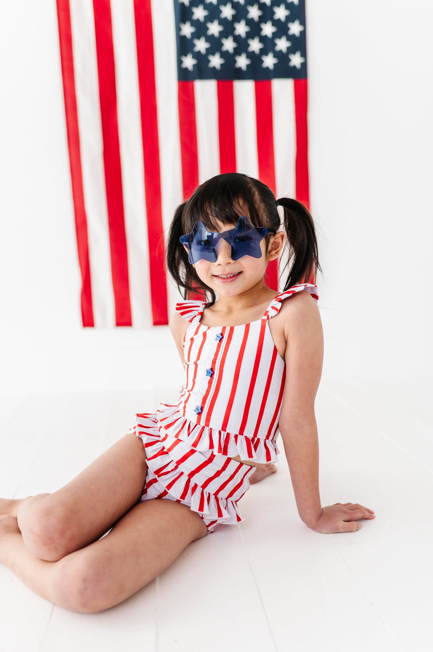 Spangled Stripes | Star Button TWO-PIECE