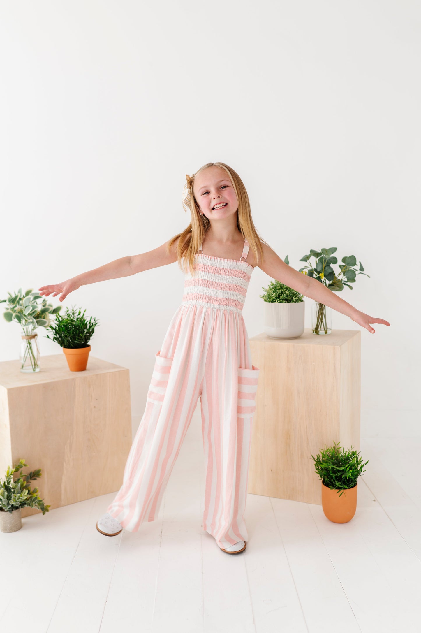 Pink Coastal | Stripe Romper
