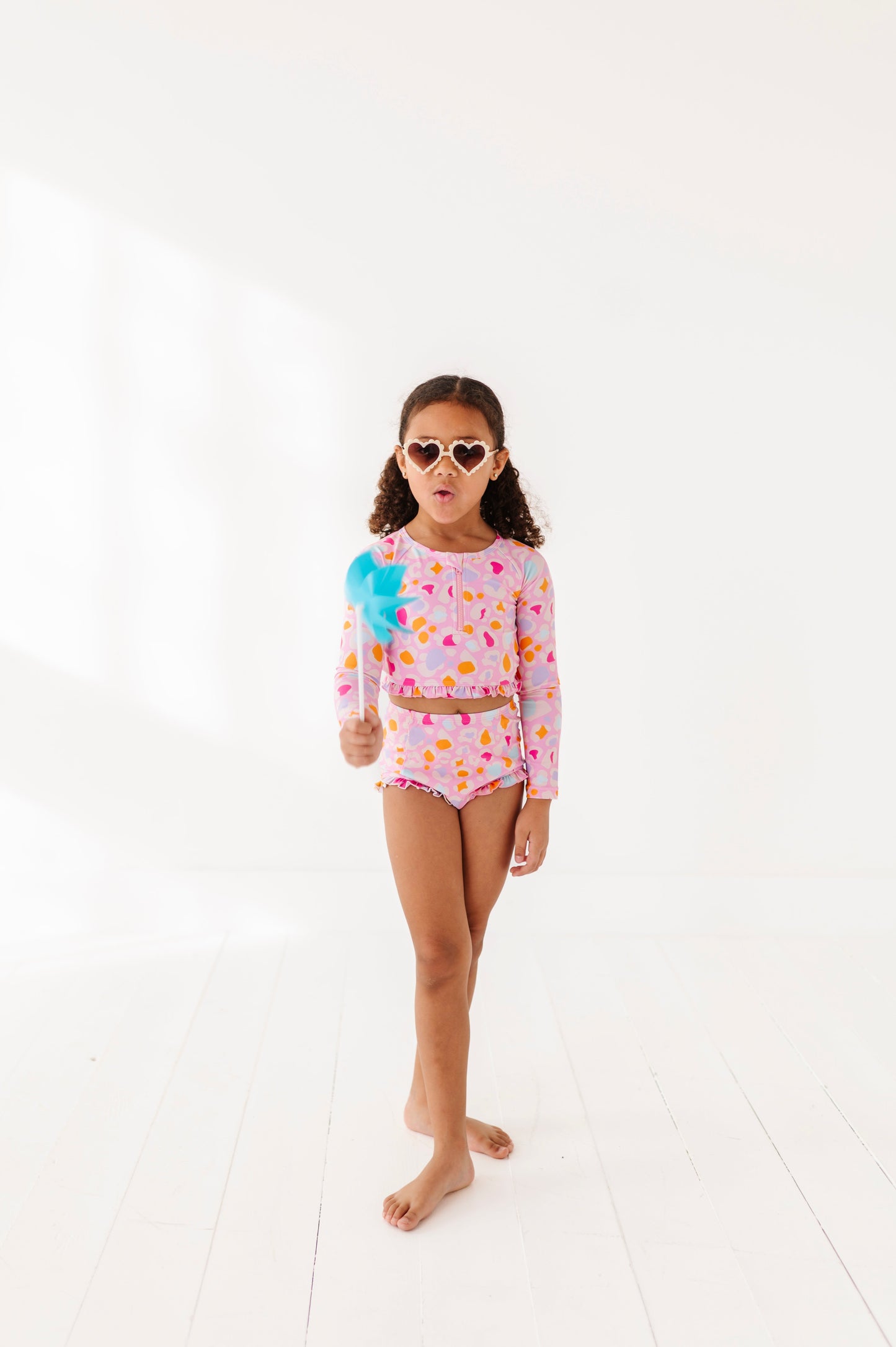 Leopard: 1/4th Zip Rashguard TWO-PIECE