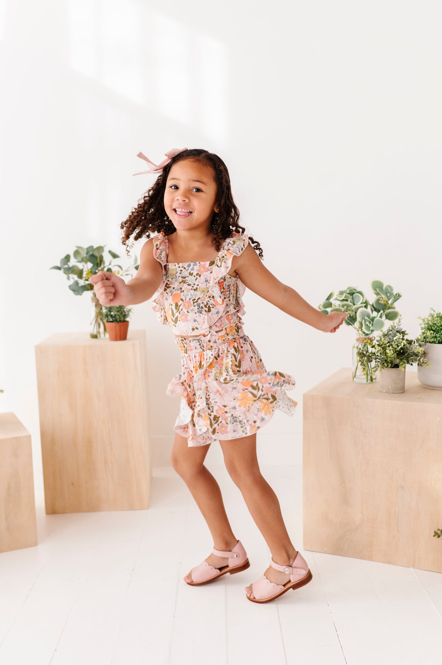 Vintage Blooms | Ruffle Tank + Skort Set