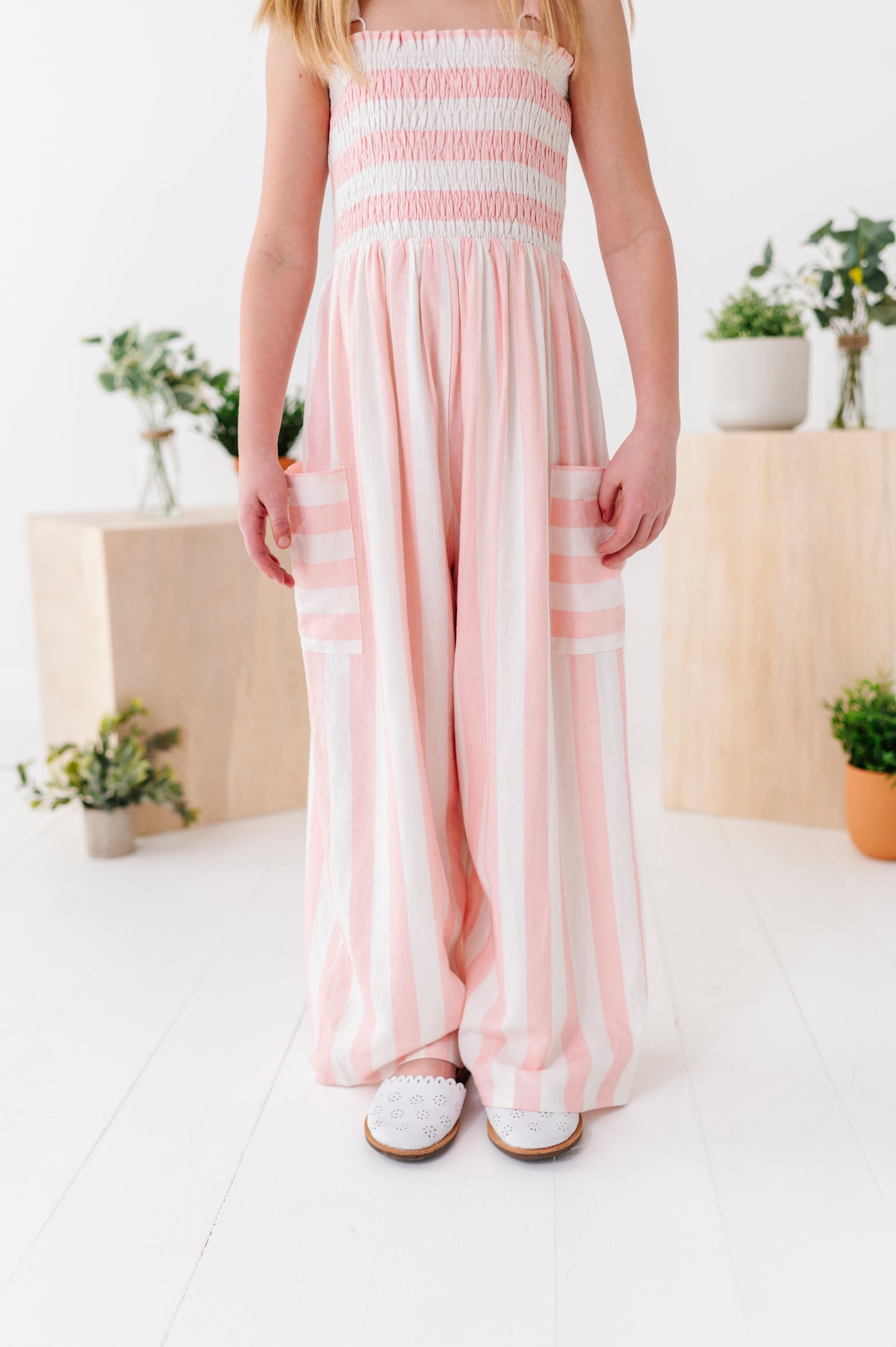 Pink Coastal | Stripe Romper