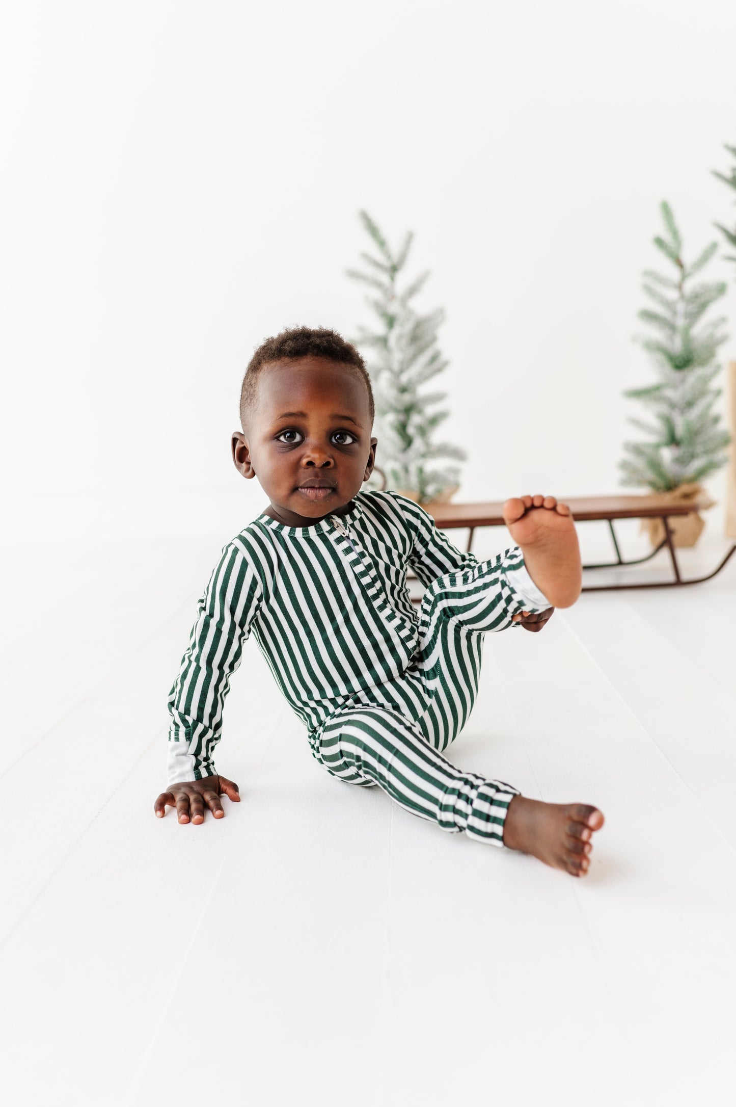 Green Stripes | ZIP ROMPER