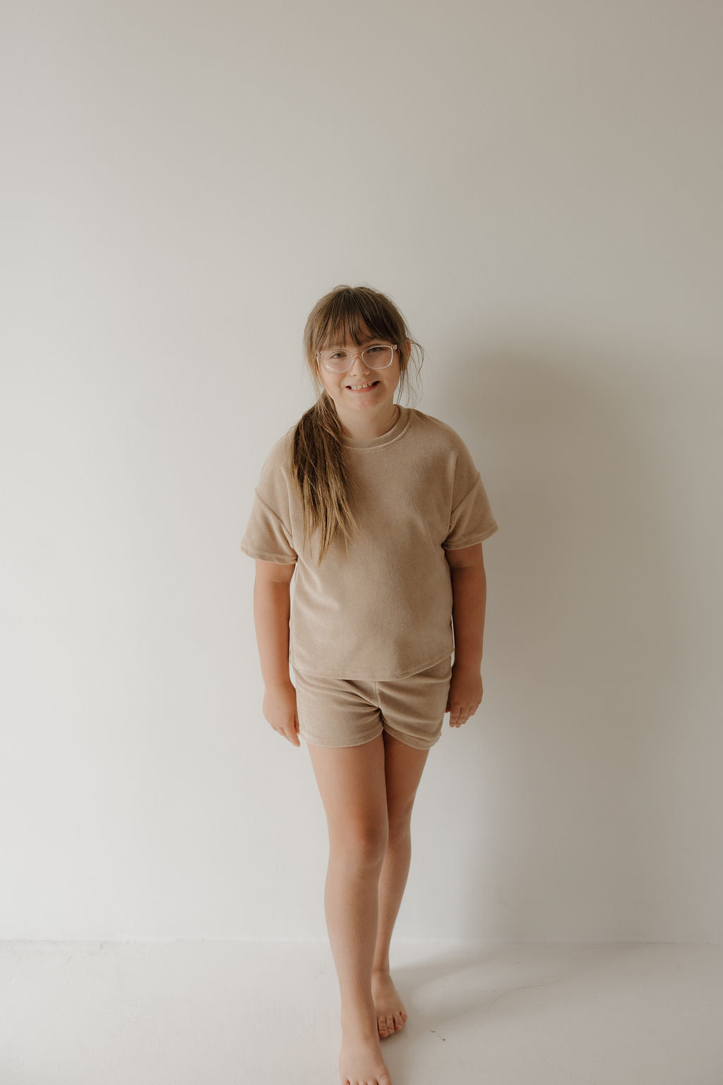 Child Terry Short Set | Tan