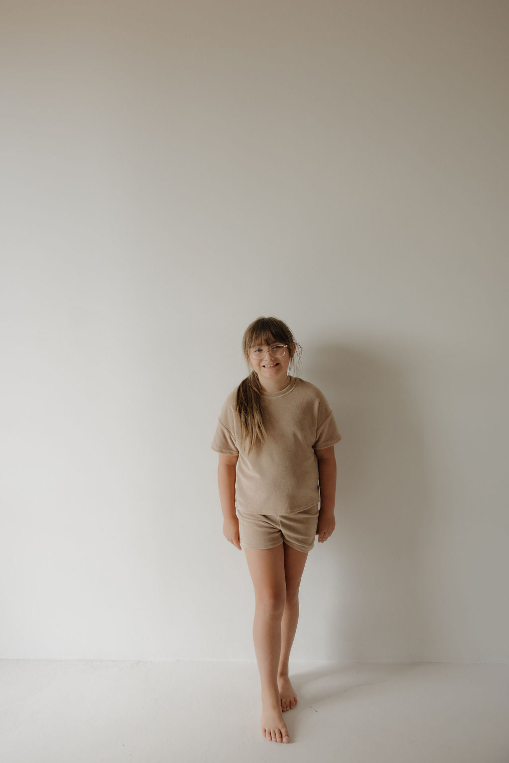 Child Terry Short Set | Tan