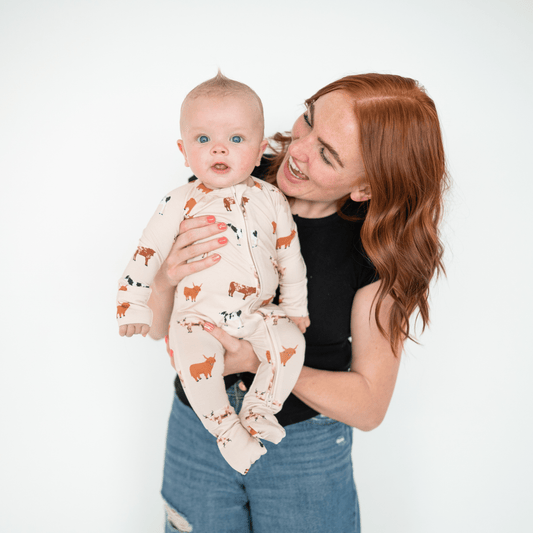 Cow Bamboo 2-Way Convertible Zip Romper