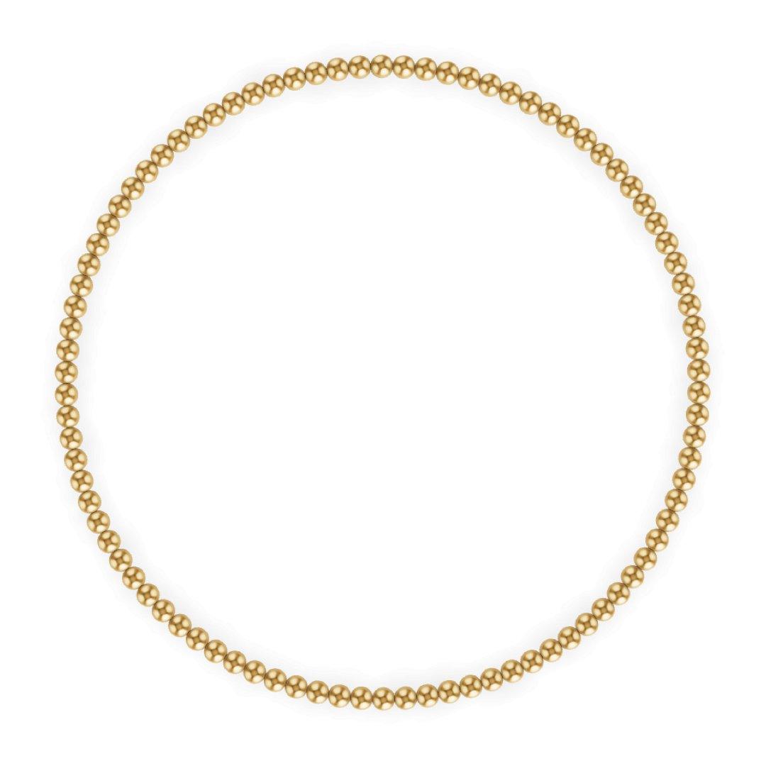 2MM Gold Ball Bracelet - Little Joy Co.