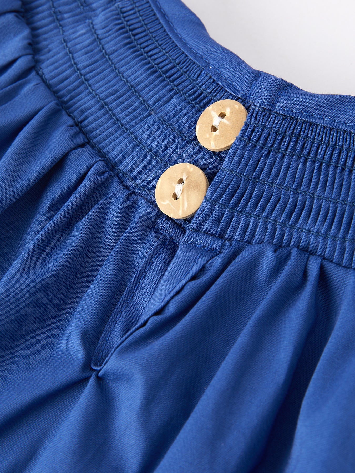 4th of july USA Embroidered Smocking Navy Blue Girls' Romper