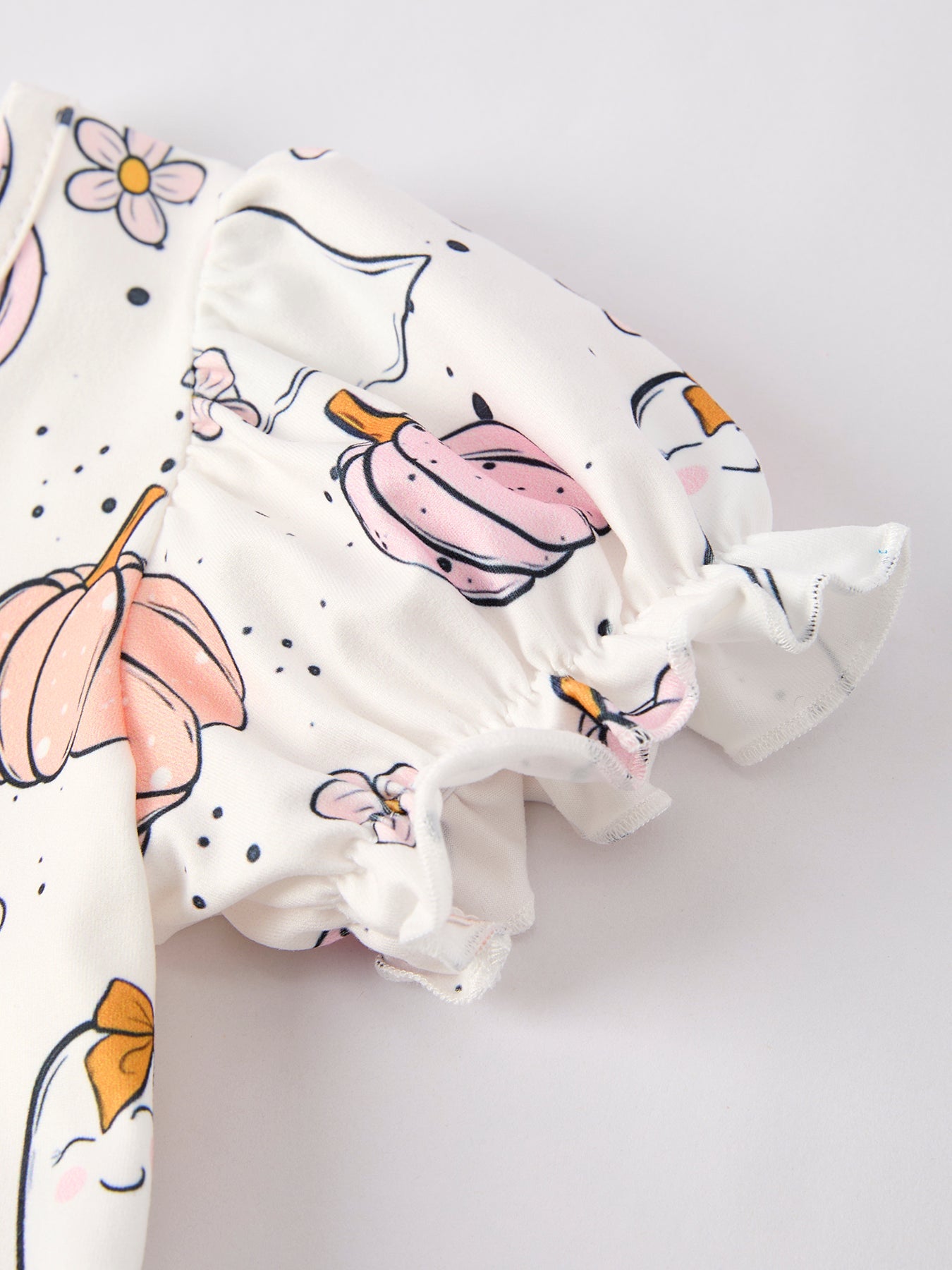 Halloween Pumpkin Ghost Print Cute Girls Dress
