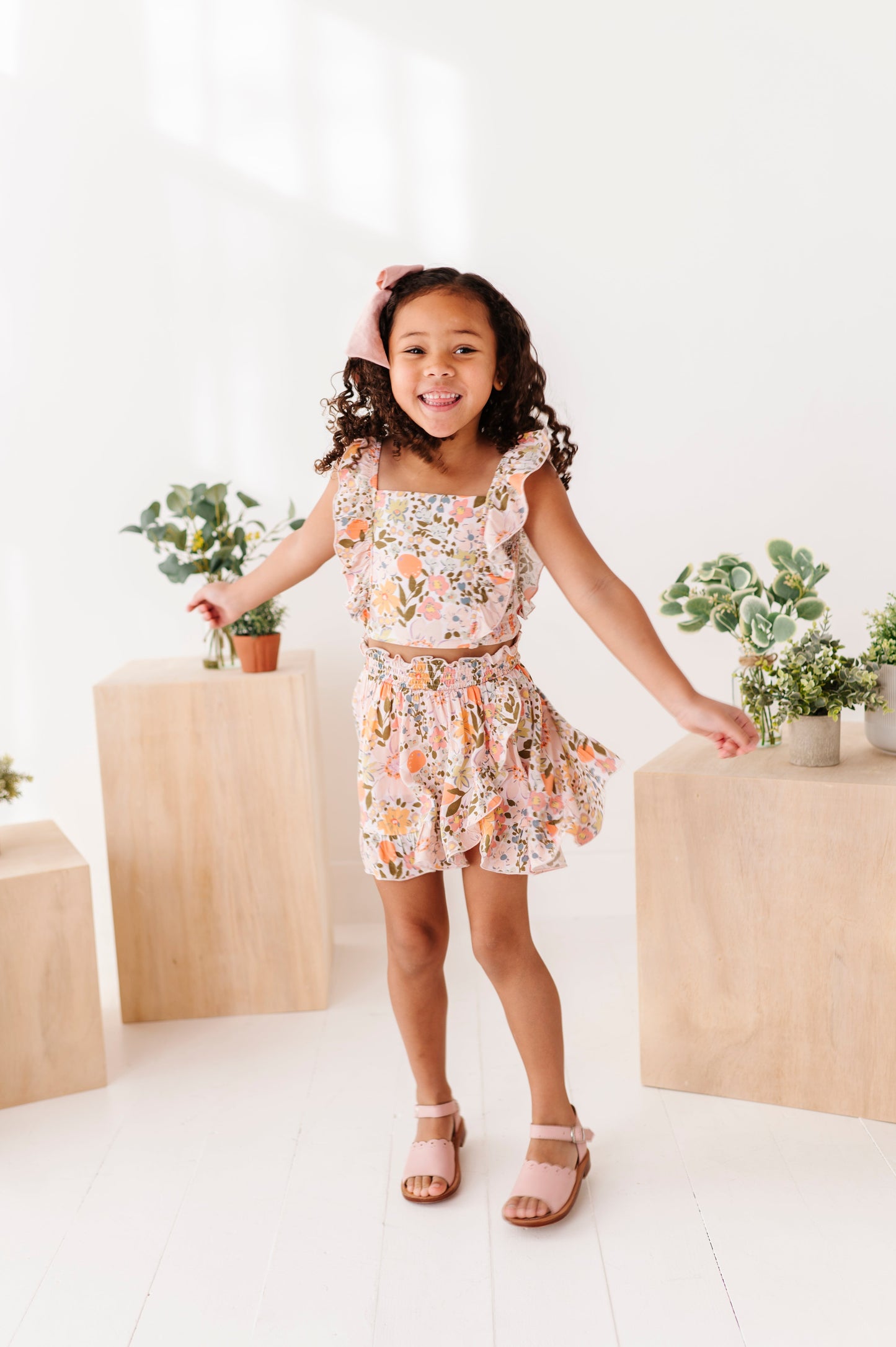 Vintage Blooms | Ruffle Tank + Skort Set