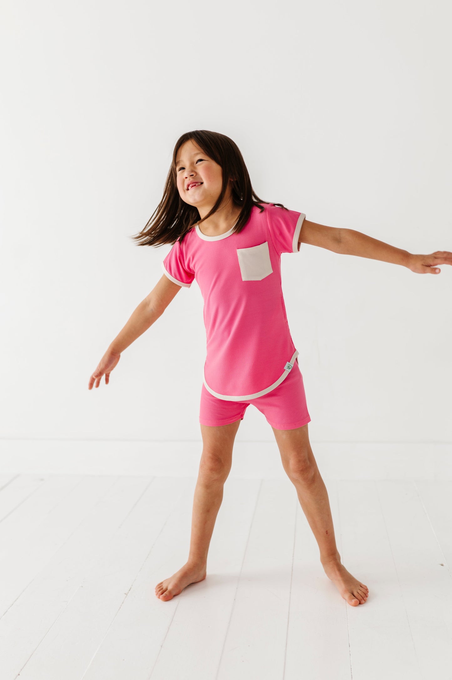 ROSEY | T-Shirt Dress + Shorts RIB SET