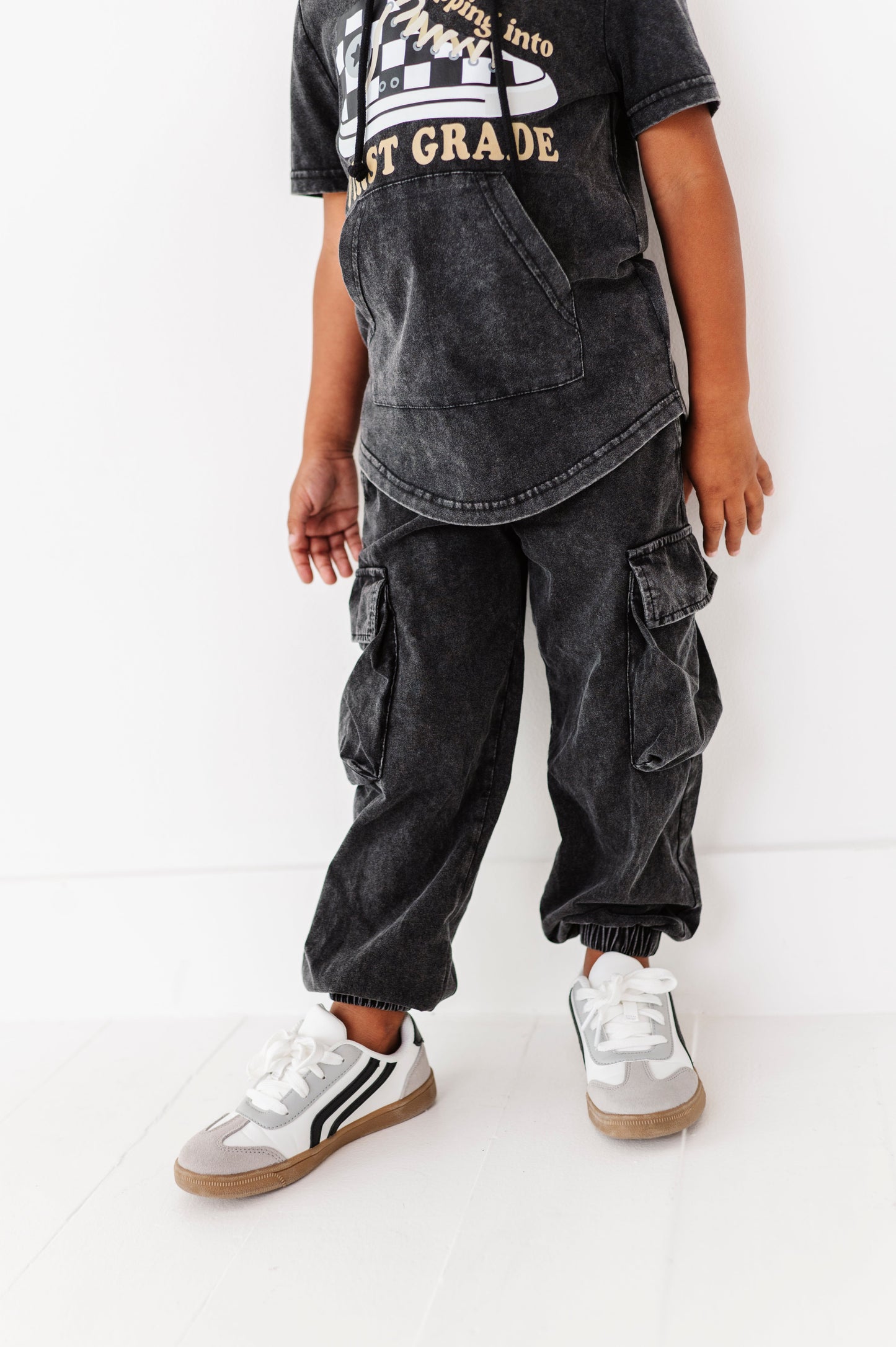 Vintage Black Cargo Joggers