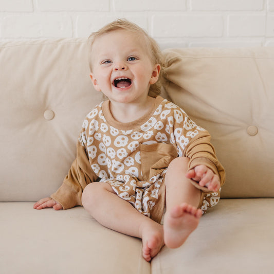 Totenkopf Bambus Bubble Strampler