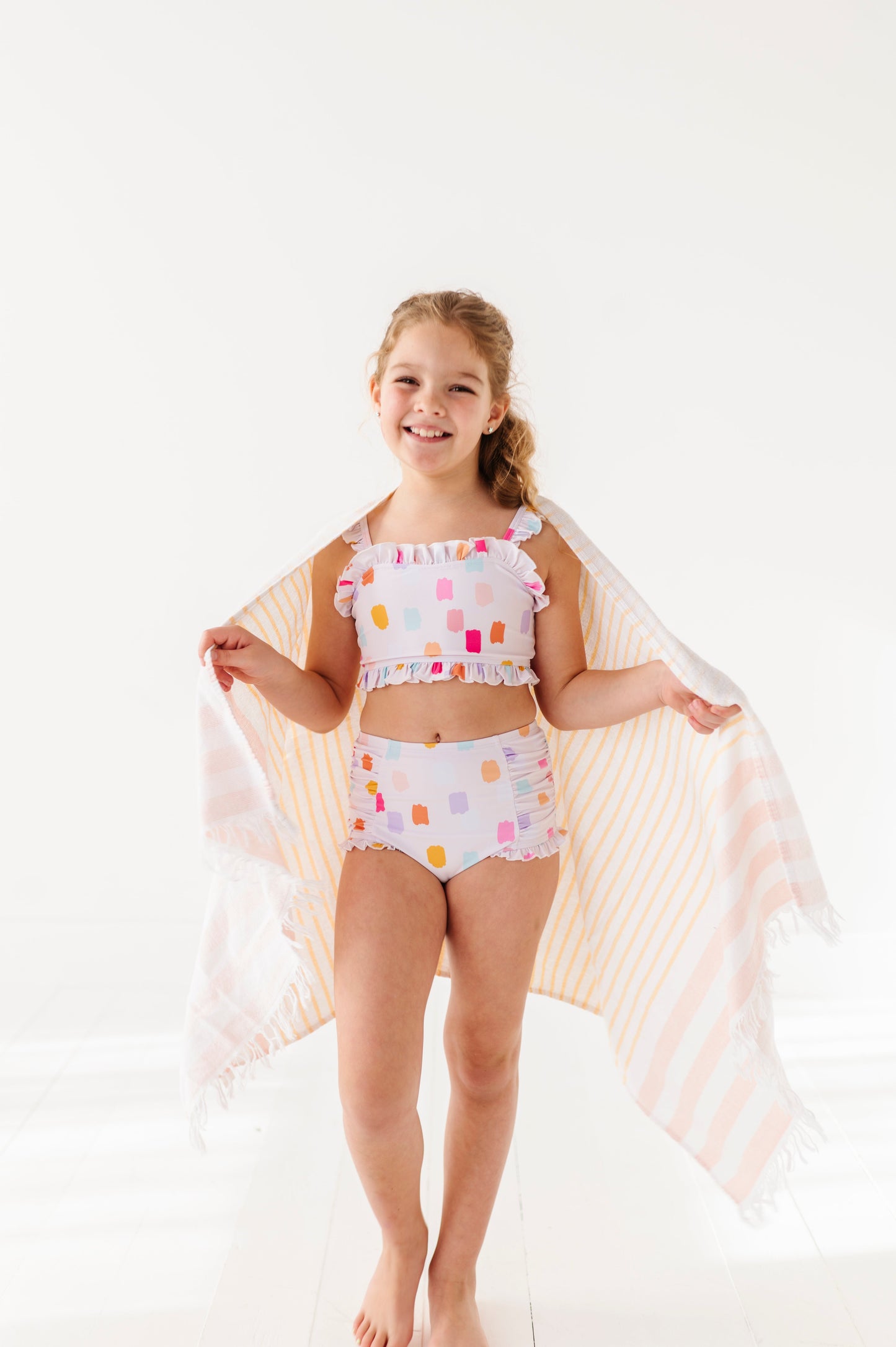 Painted Dotty: Ruffle Bandeau TWO-PIECE