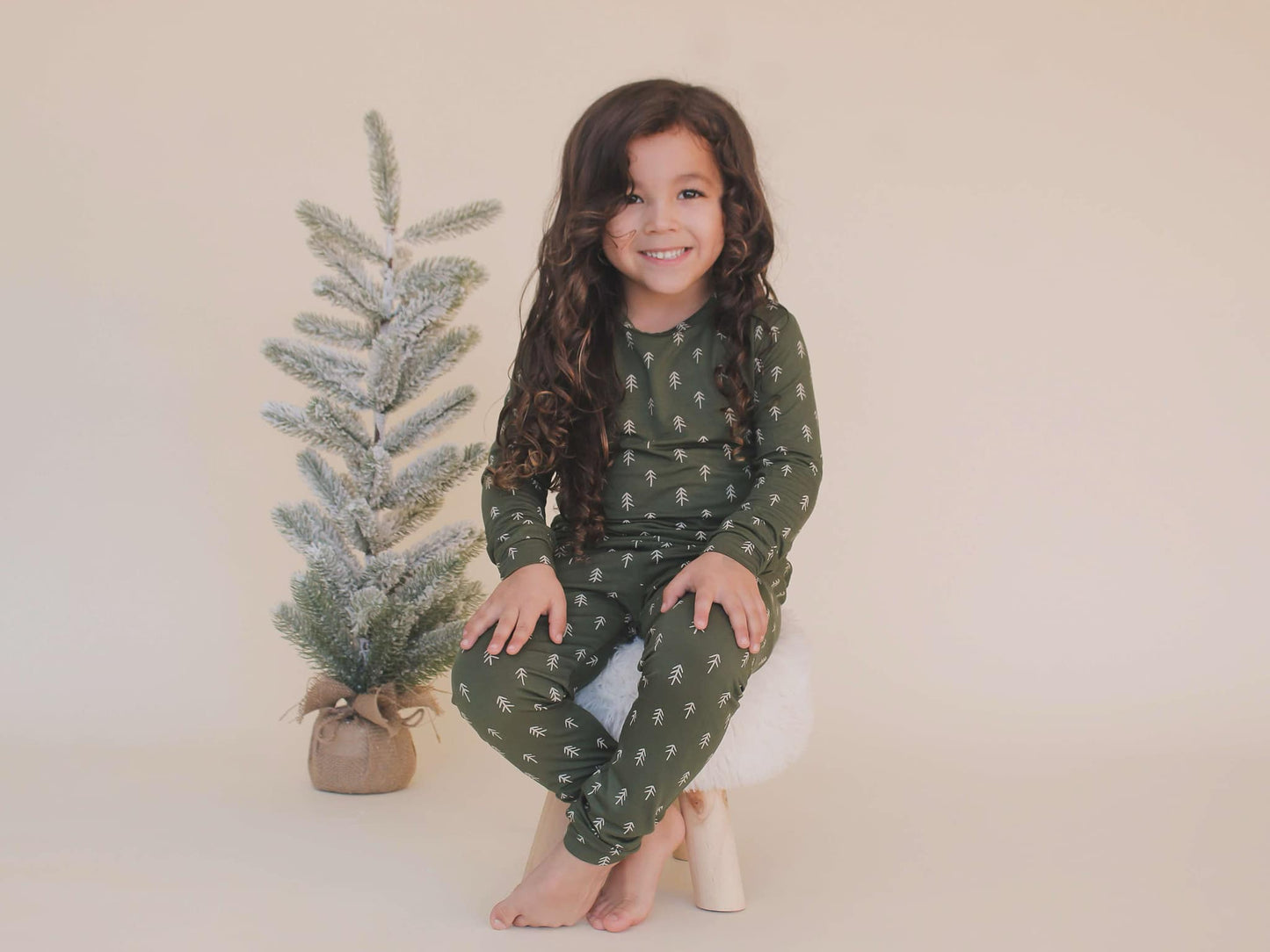 Evergreen Dreams Bamboo Christmas Pajamas - 2pc Set