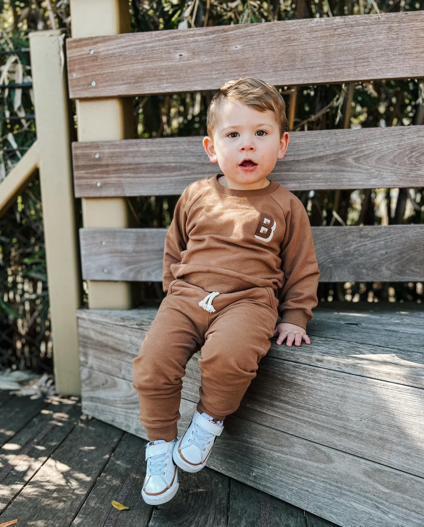 Custom Embroidered Thanksgiving Organic Cotton Sweatsuit - Thankful