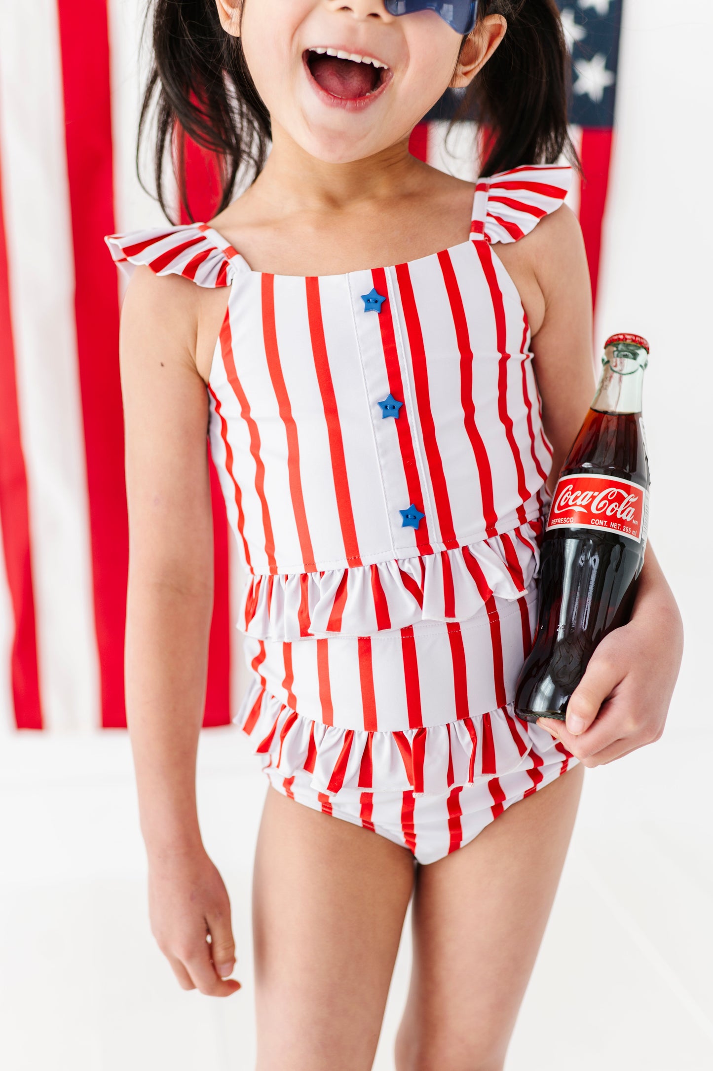 Spangled Stripes | Star Button TWO-PIECE