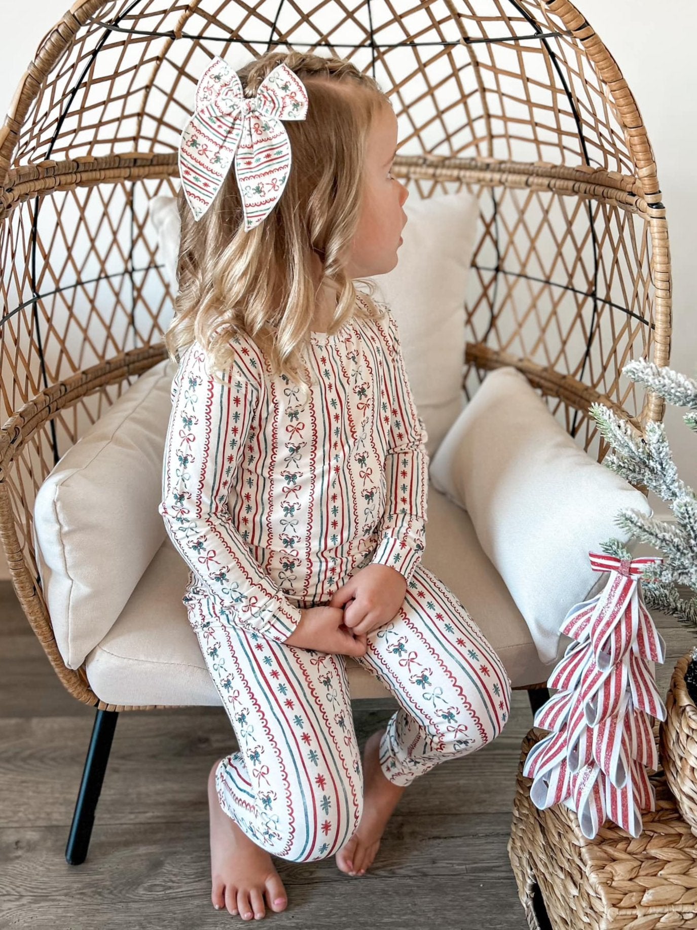 Candy Cane Lane – 2-teiliger Bambus-Pyjama