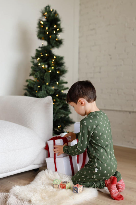 Evergreen Dreams Bamboo Christmas Pajamas - 2pc Set