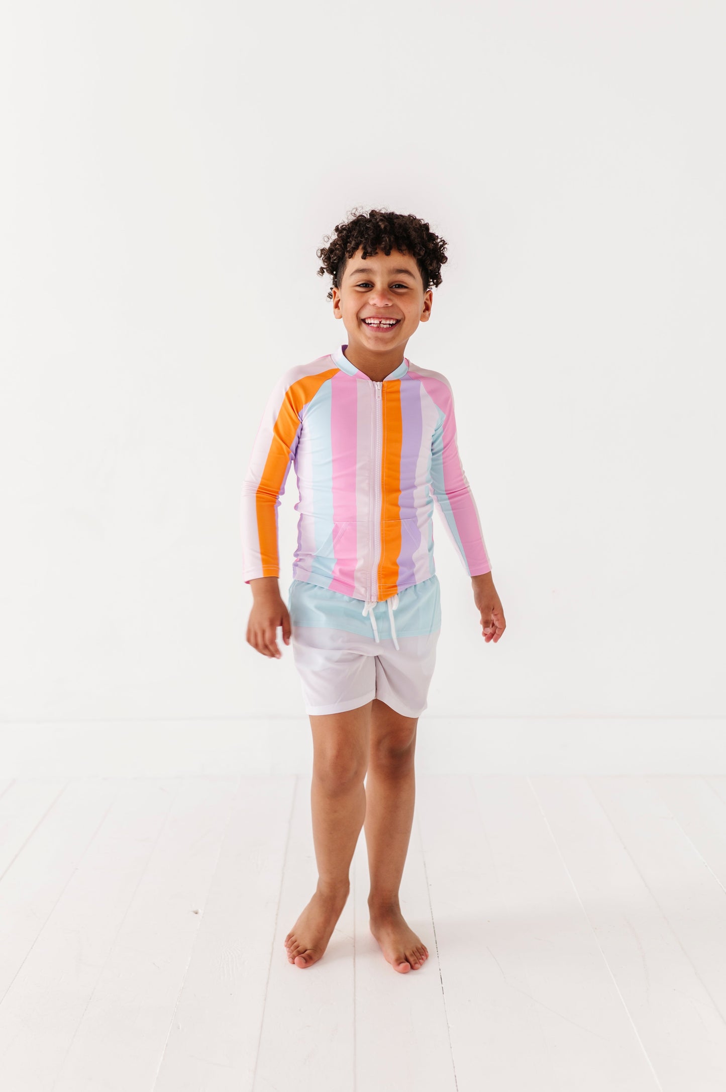 Summer Stripes: RASHGUARD ZIP-UP *SHIRT ONLY!*