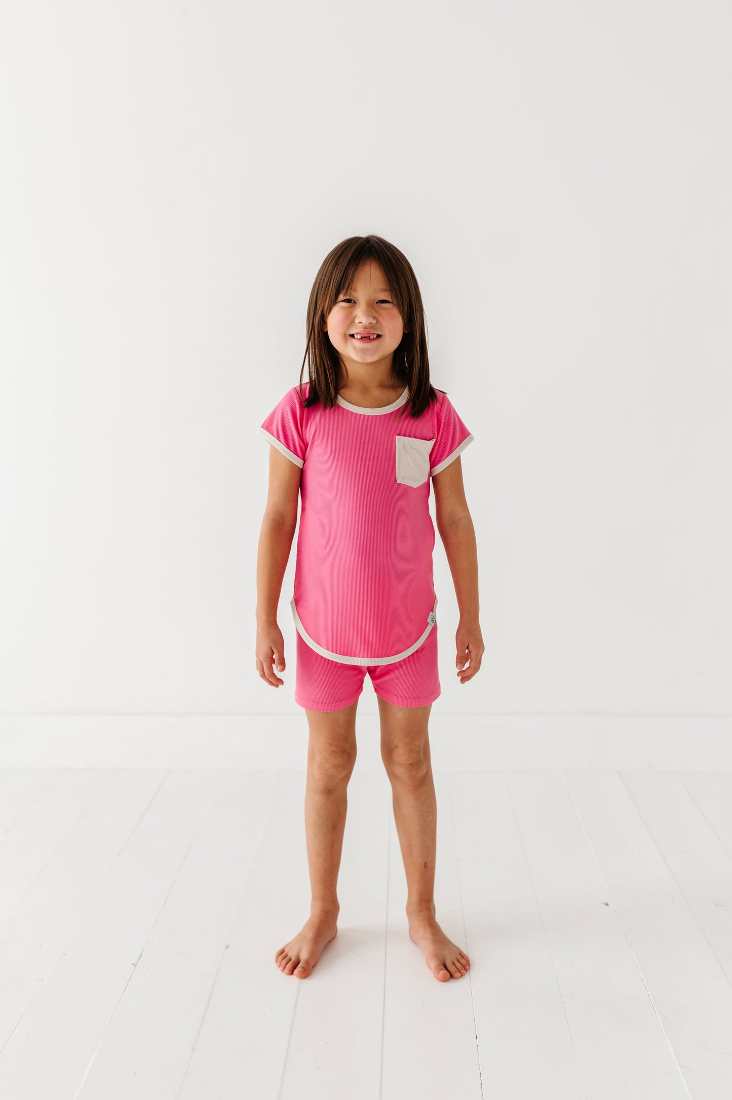 ROSEY | T-Shirt Dress + Shorts RIB SET