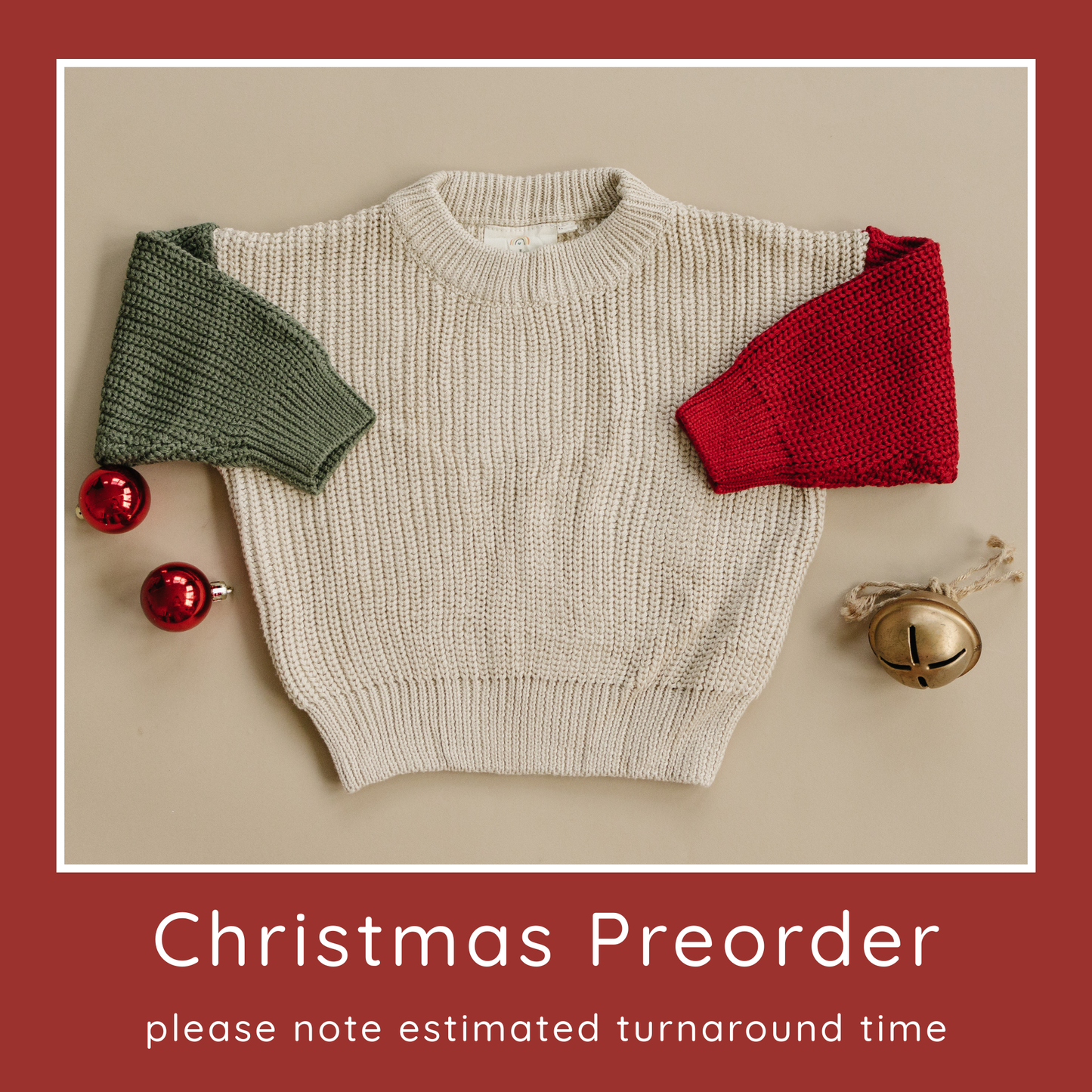 Grobstrickpullover mit weihnachtlichem Colorblock-Muster