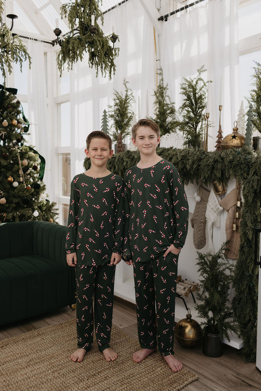Pre-Teen Straight Leg Bamboo Pajamas | Candy Cane Lane 2024