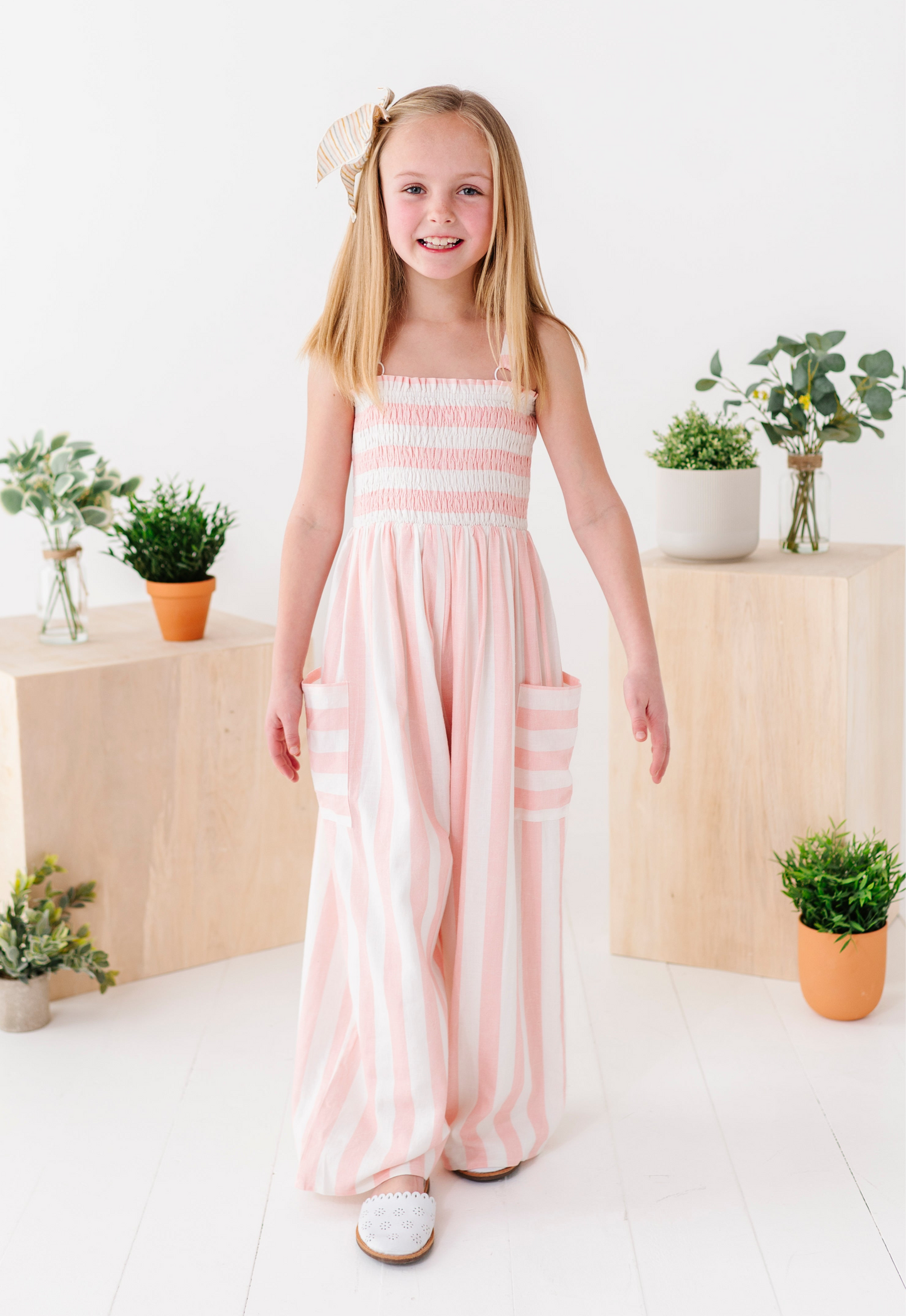 Pink Coastal | Stripe Romper