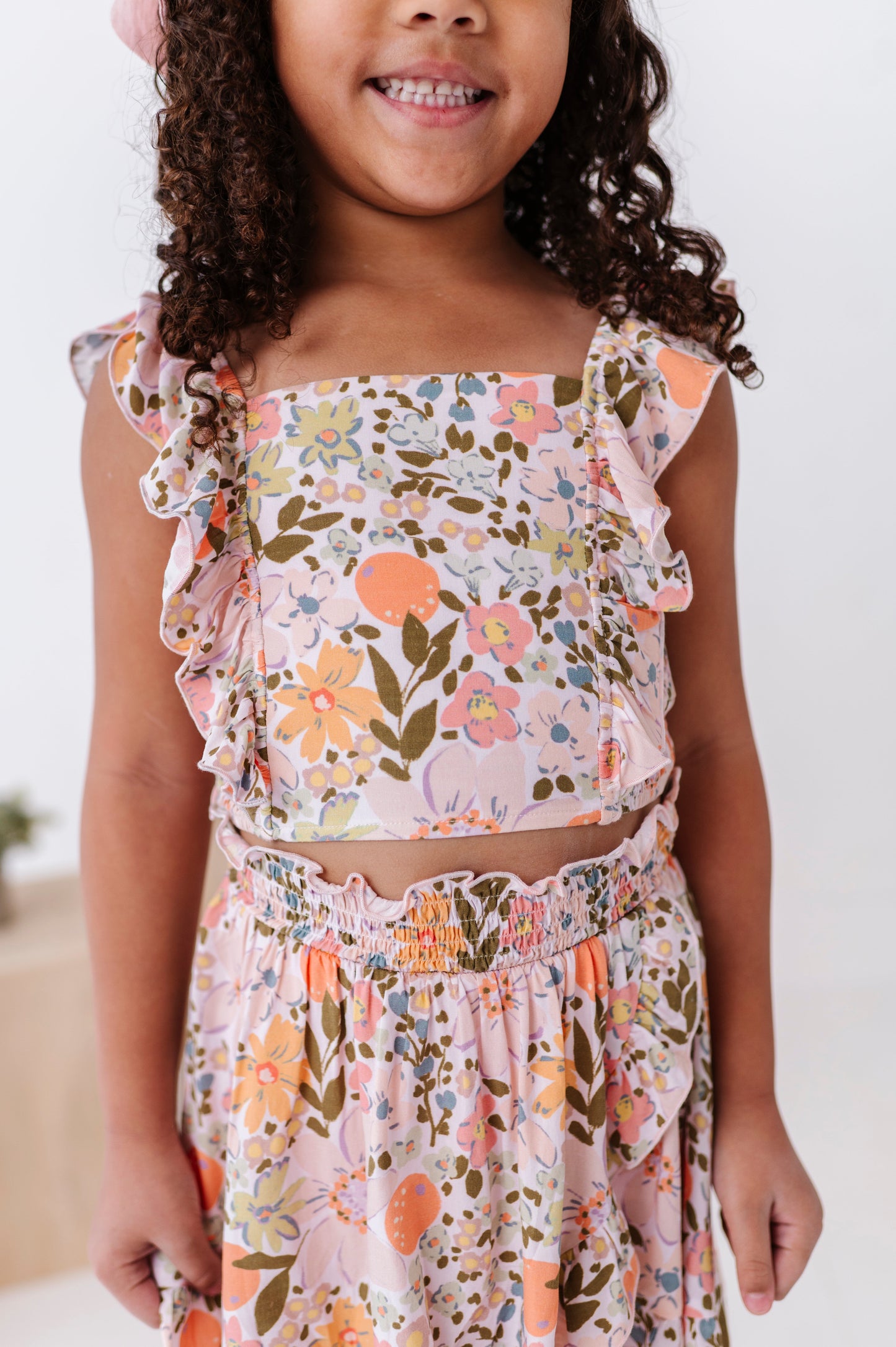 Vintage Blooms | Ruffle Tank + Skort Set