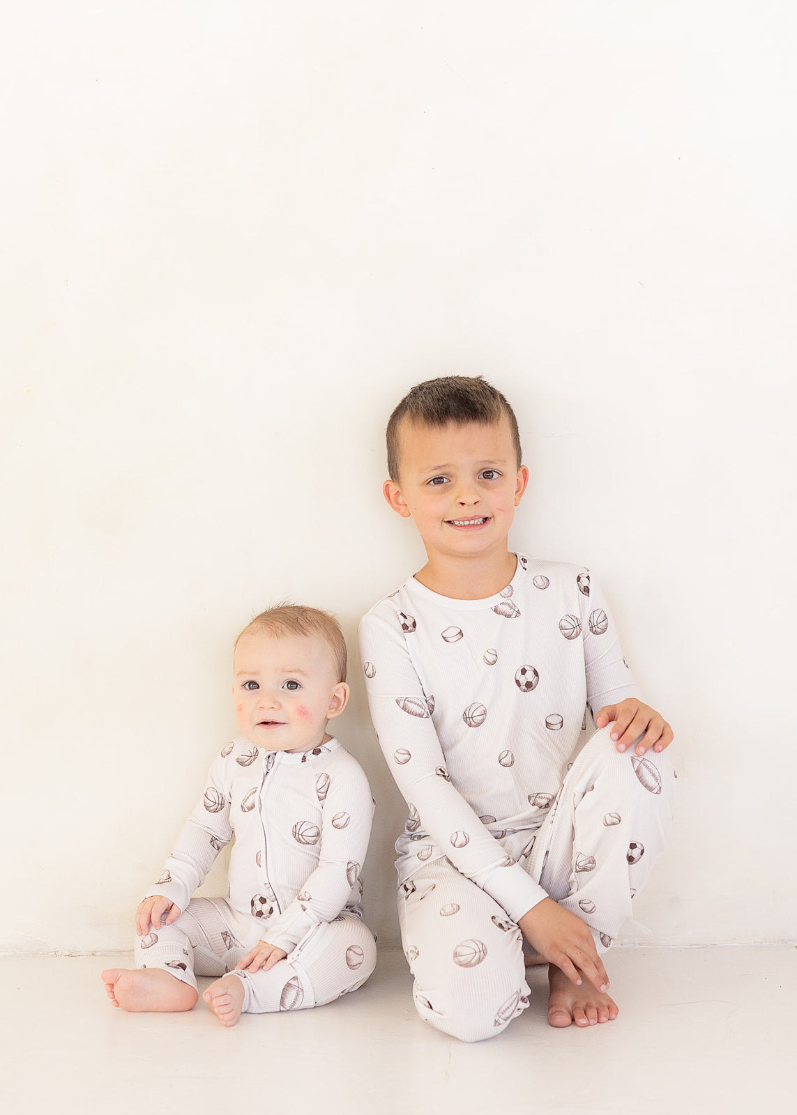 Sports (Ribbed) | Bamboo Zip Pajamas