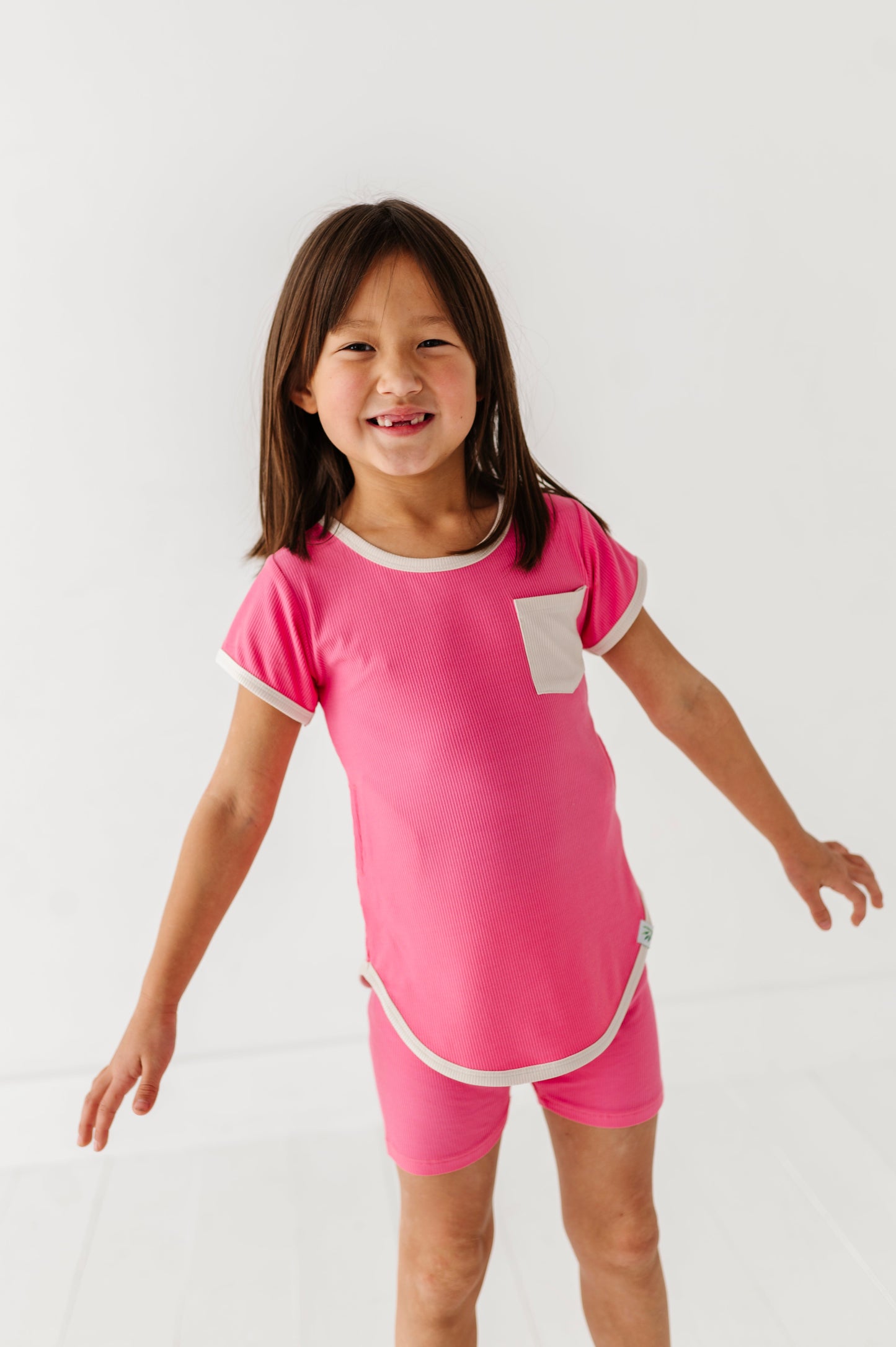 ROSEY | T-Shirt Dress + Shorts RIB SET