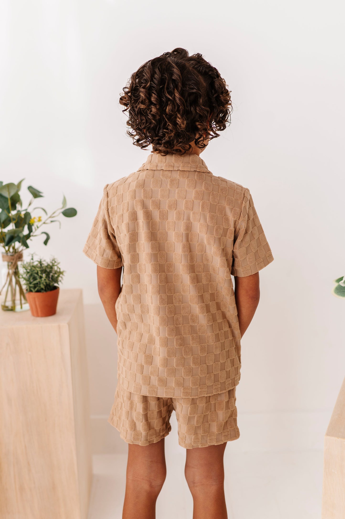 Sand Check Terry | Boys Set
