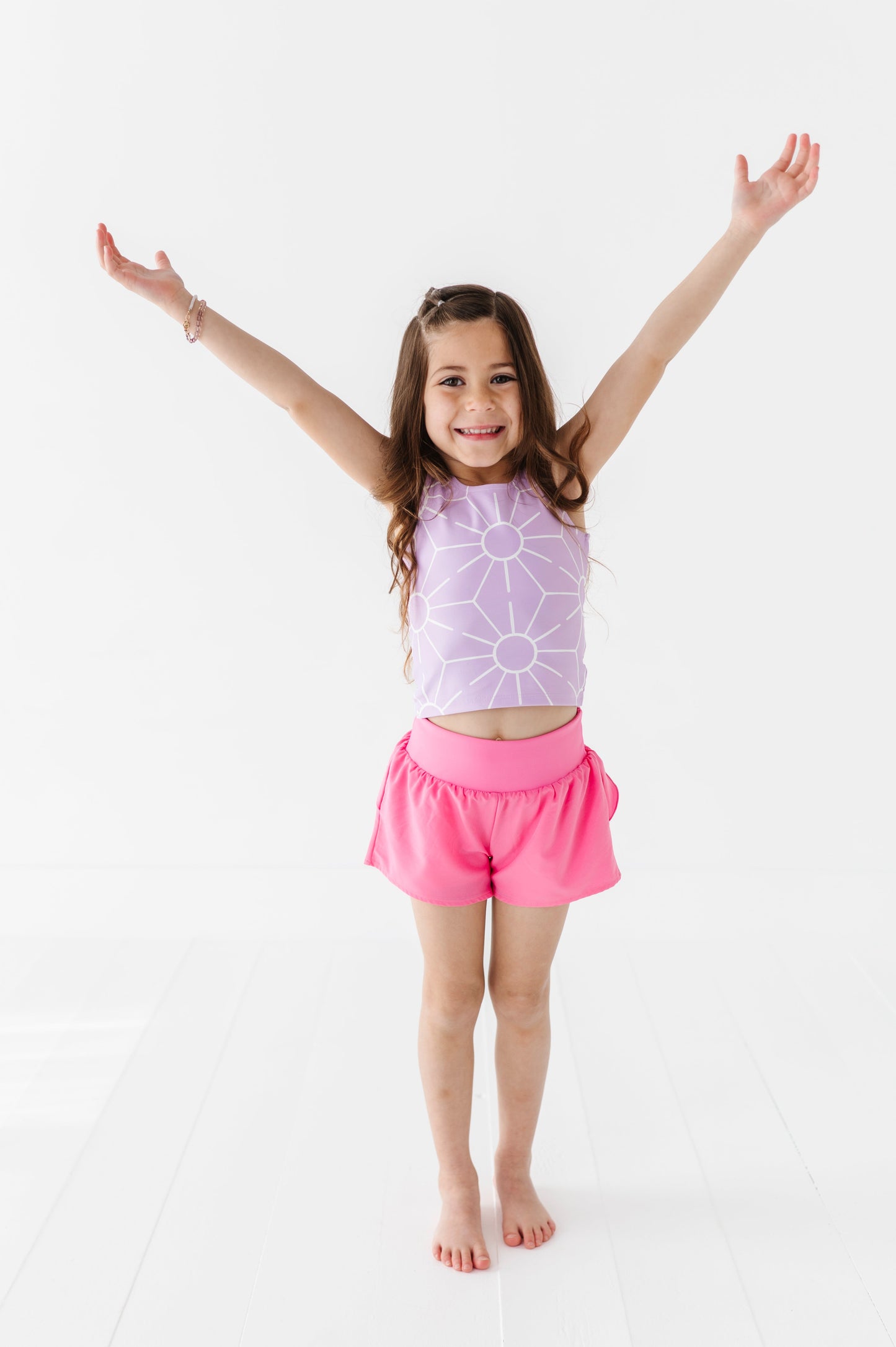 Berry Pink | Ruffle Bum Runner Shorts