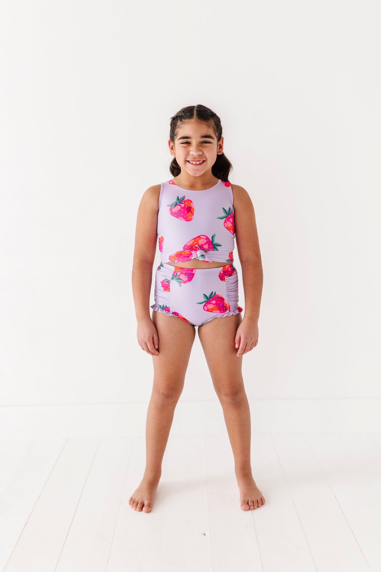 Strawberries: Tie Front TWO-PIECE